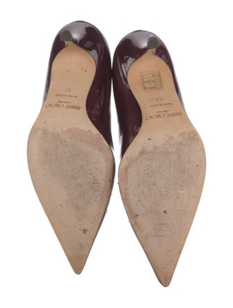Jimmy Choo Patent Leather Cutout Accent Pumps