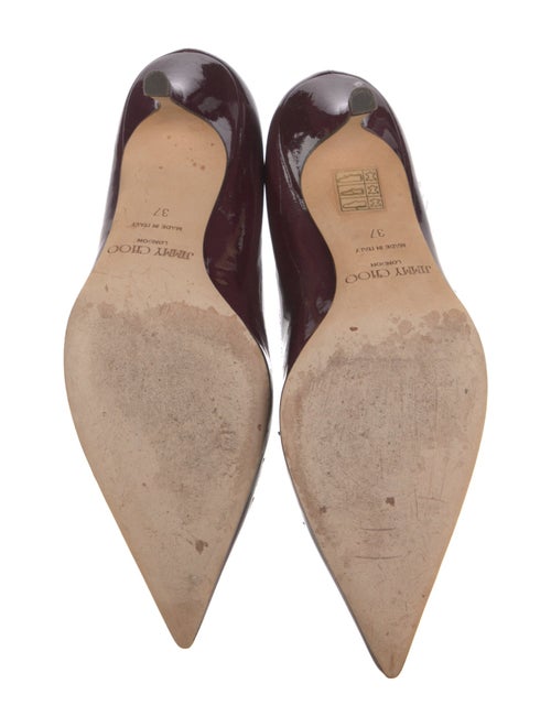 Jimmy Choo Patent Leather Cutout Accent Pumps