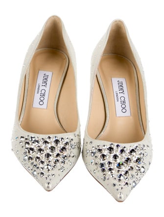 Jimmy Choo Crystal Embellishments Pumps