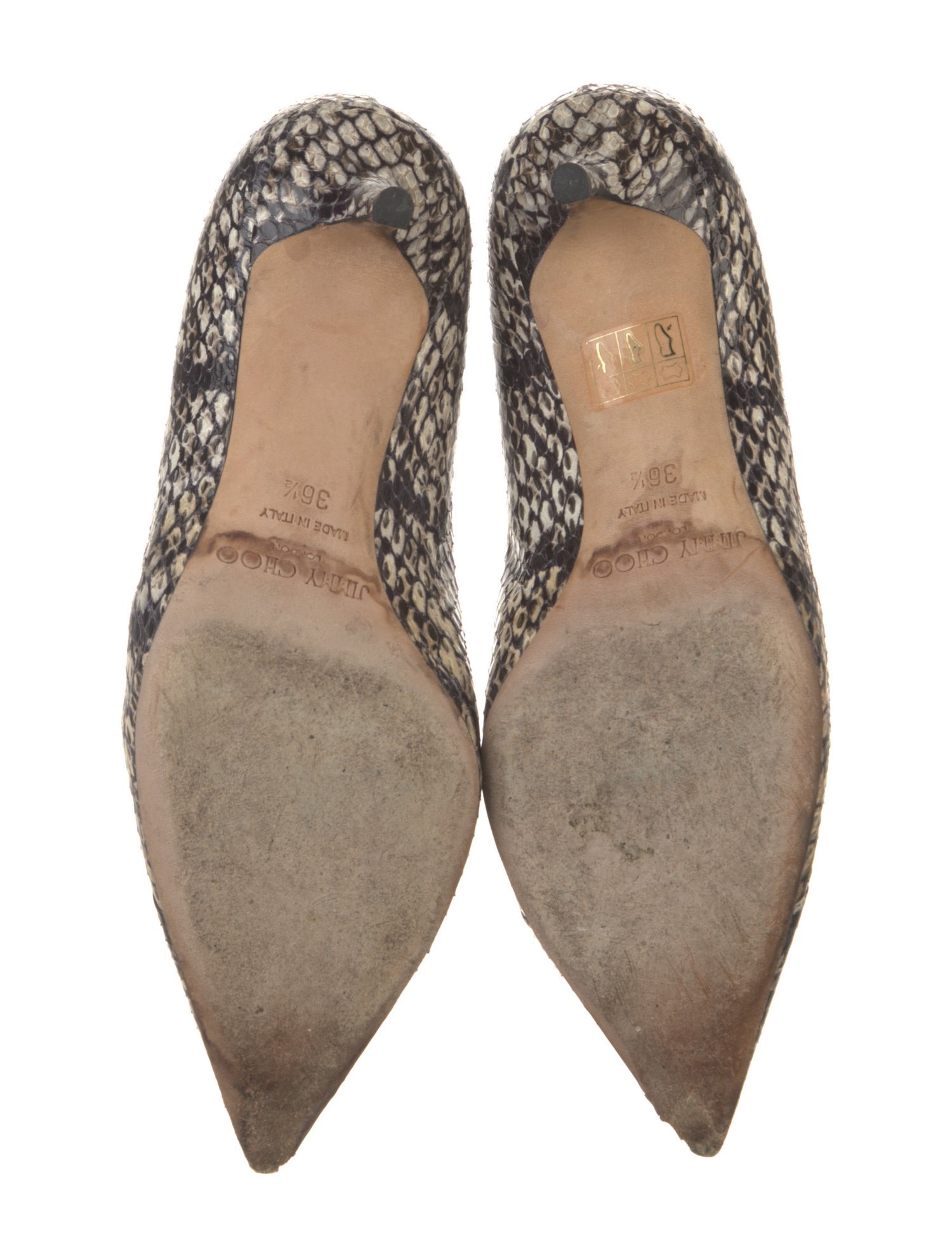 Jimmy Choo Leather Animal Print Pumps