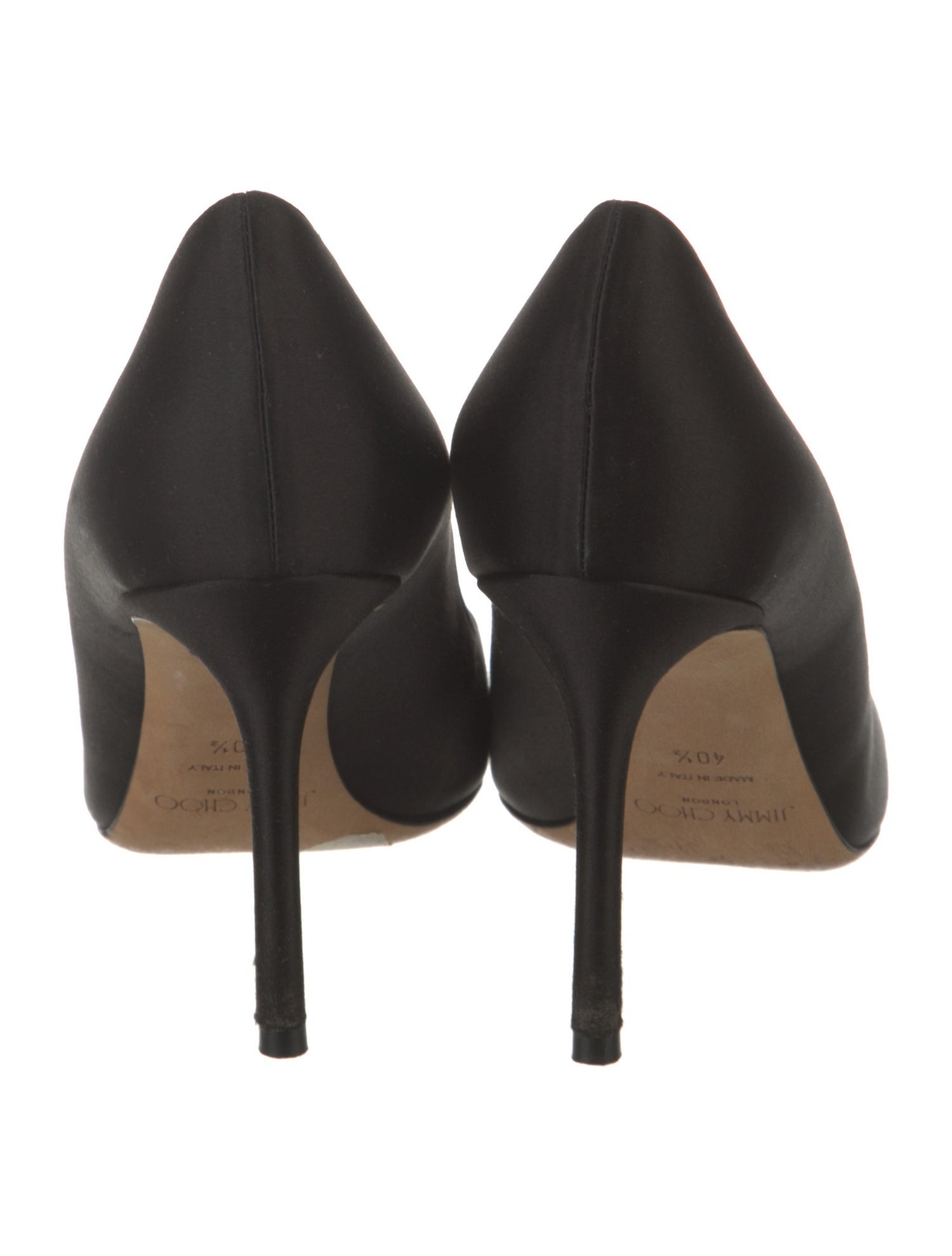 Jimmy Choo Satin Crystal Embellishments Pumps