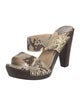 Jimmy Choo Snakeskin Animal Print Slides