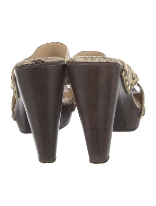 Jimmy Choo Snakeskin Animal Print Slides