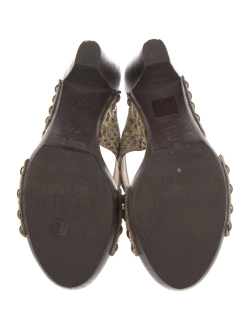 Jimmy Choo Snakeskin Animal Print Slides