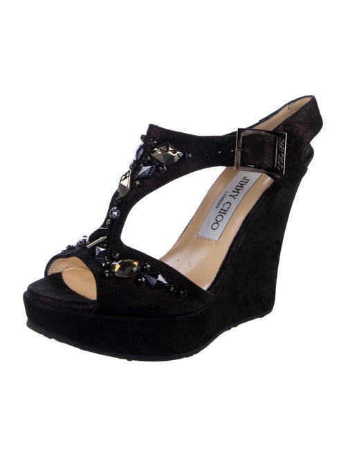 Jimmy Choo Suede T-Strap Sandals