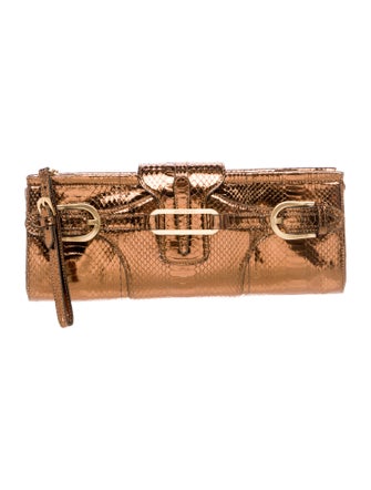 Jimmy Choo Embossed Leather Clutch