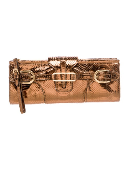 Jimmy Choo Embossed Leather Clutch
