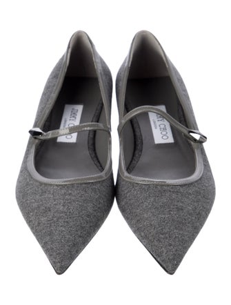 Jimmy Choo Wool Mary Jane Flats