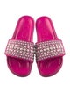 Jimmy Choo Faux Pearl Accents Leather Slides