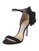 Jimmy Choo Suede Ruffle Embellishment Sandals