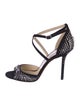 Jimmy Choo Suede Crystal Embellishments Sandals