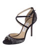 Jimmy Choo Suede Crystal Embellishments Sandals
