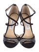 Jimmy Choo Suede Crystal Embellishments Sandals
