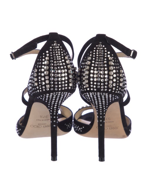 Jimmy Choo Suede Crystal Embellishments Sandals