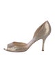 Jimmy Choo Glitter Glitter Accents D'Orsay Pumps
