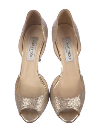 Jimmy Choo Glitter Glitter Accents D'Orsay Pumps