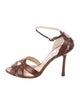 Jimmy Choo Snakeskin Animal Print Sandals