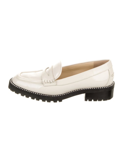 Jimmy Choo Patent Leather Crystal Embellishments Loafers