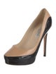 Jimmy Choo Patent Leather Leather Trim Embellishment Pumps
