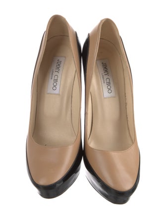 Jimmy Choo Patent Leather Leather Trim Embellishment Pumps