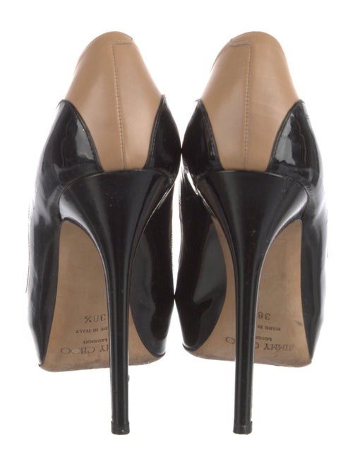 Jimmy Choo Patent Leather Leather Trim Embellishment Pumps