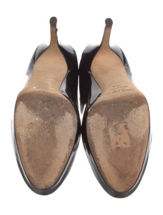 Jimmy Choo Patent Leather Leather Trim Embellishment Pumps