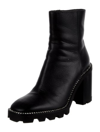 Jimmy Choo Leather Crystal Embellishments Boots