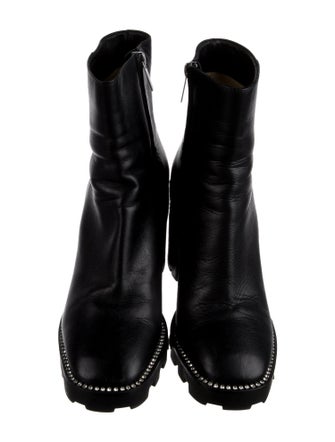 Jimmy Choo Leather Crystal Embellishments Boots