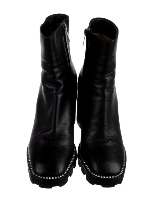 Jimmy Choo Leather Crystal Embellishments Boots