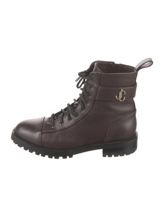 Jimmy Choo Leather Combat Boots