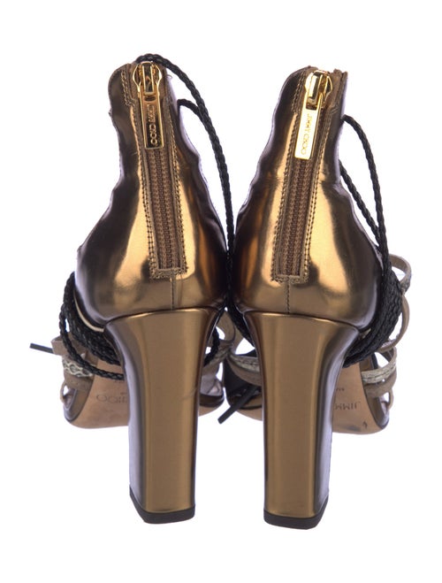 Jimmy Choo Leather Animal Print Gladiator Sandals