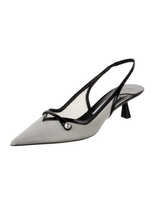 Jimmy Choo Mesh Crystal Embellishments Slingback Pumps
