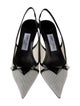 Jimmy Choo Mesh Crystal Embellishments Slingback Pumps