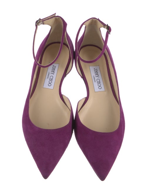 Jimmy Choo Suede D'Orsay Flats