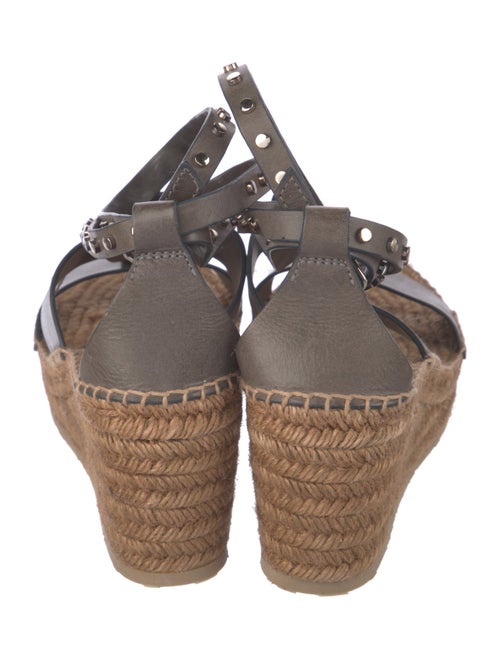 Jimmy Choo Leather Studded Accents Espadrilles