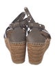 Jimmy Choo Leather Studded Accents Espadrilles