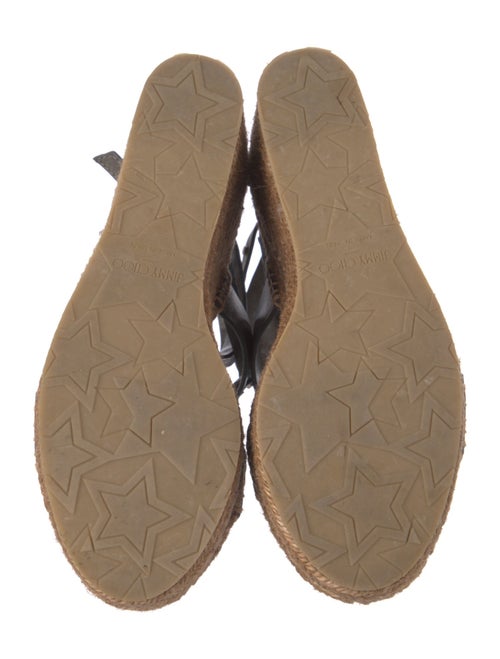 Jimmy Choo Leather Studded Accents Espadrilles