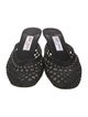 Jimmy Choo Leather Mesh Accents Mules