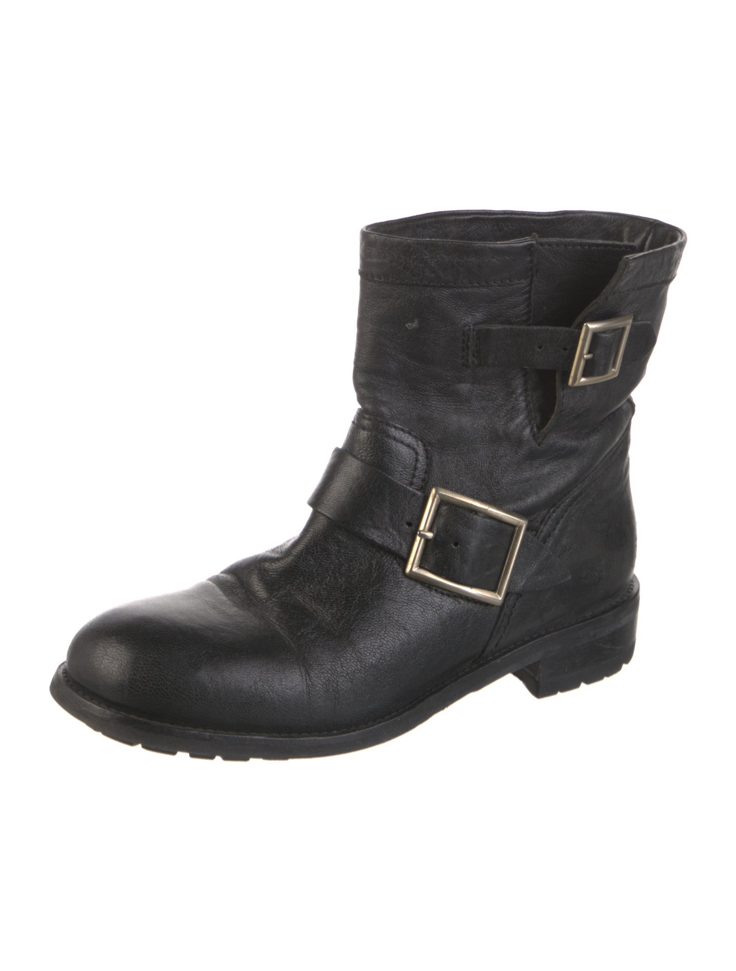 Jimmy Choo Leather Moto Boots