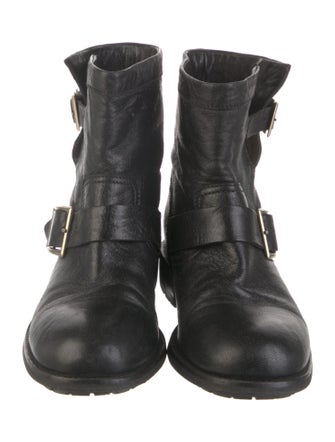 Jimmy Choo Leather Moto Boots
