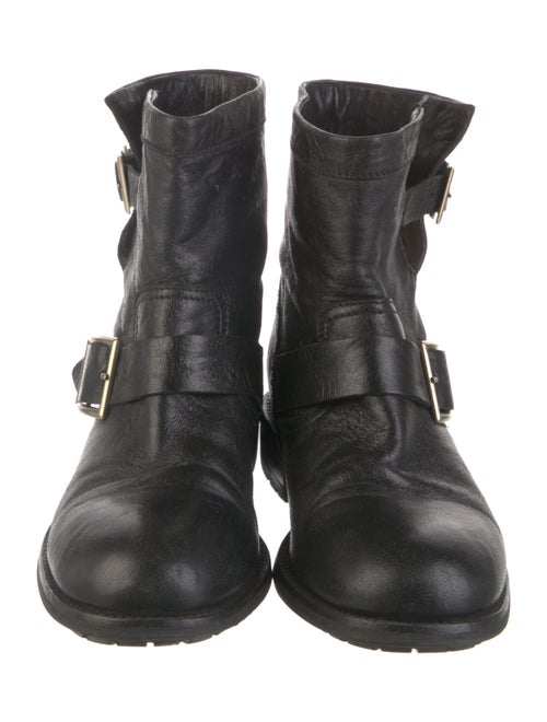 Jimmy Choo Leather Moto Boots