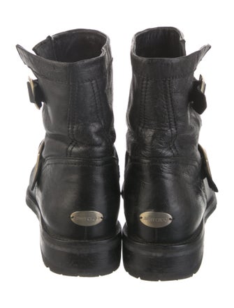 Jimmy Choo Leather Moto Boots