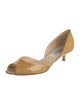 Jimmy Choo Patent Leather Leather Trim Embellishment D'Orsay Pumps