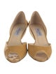 Jimmy Choo Patent Leather Leather Trim Embellishment D'Orsay Pumps
