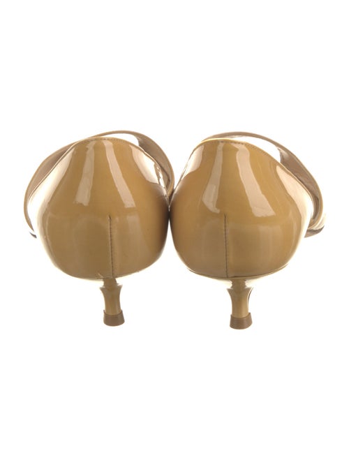 Jimmy Choo Patent Leather Leather Trim Embellishment D'Orsay Pumps