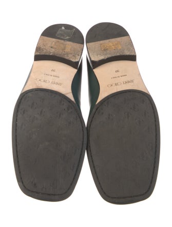 Jimmy Choo Leather Chain-Link Accents Loafers