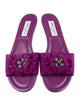 Jimmy Choo Suede Crystal Embellishments Slides