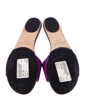 Jimmy Choo Suede Crystal Embellishments Slides
