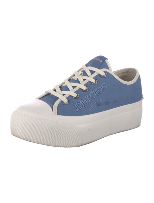 Jimmy Choo Canvas Embroidered Accent Sneakers