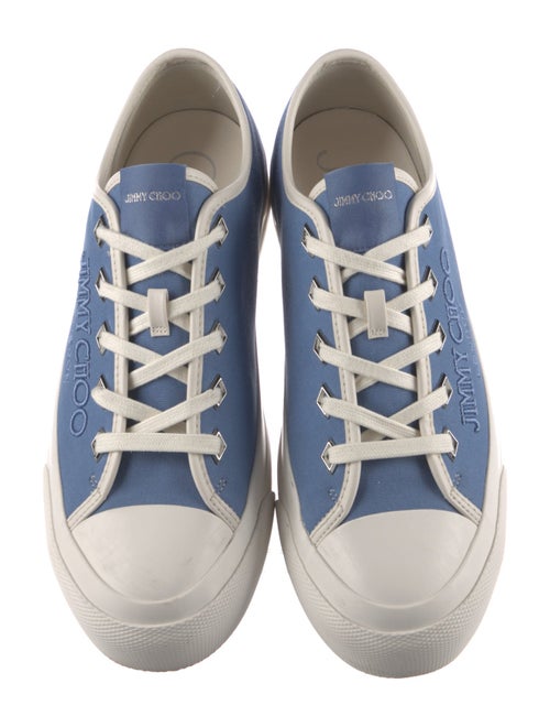 Jimmy Choo Canvas Embroidered Accent Sneakers